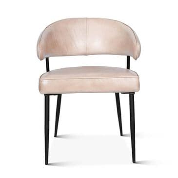 Home Trends & Design Essex Dining Chair in Top Grain Leather Antique Ivory, , large