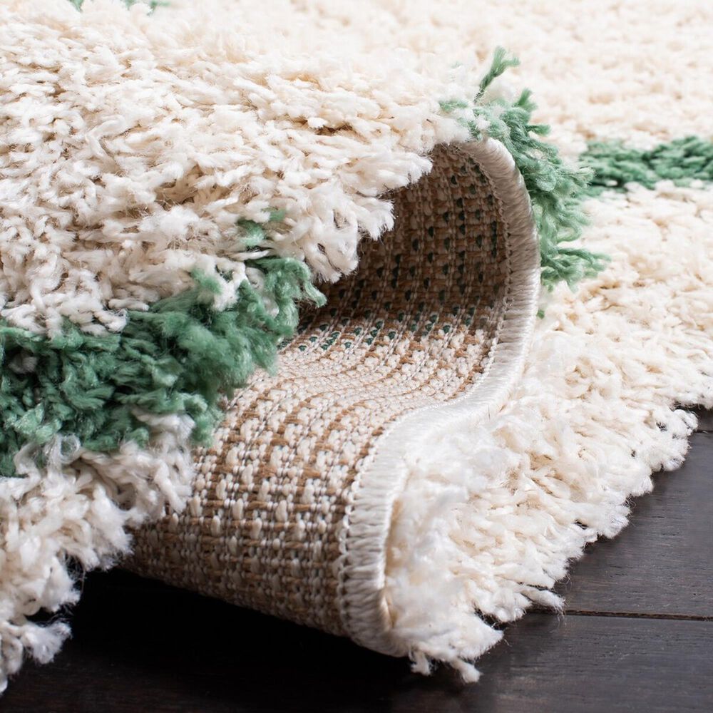 Safavieh Venus Shag 4&#39; x 6&#39; Ivory and Green Area Rug, , large