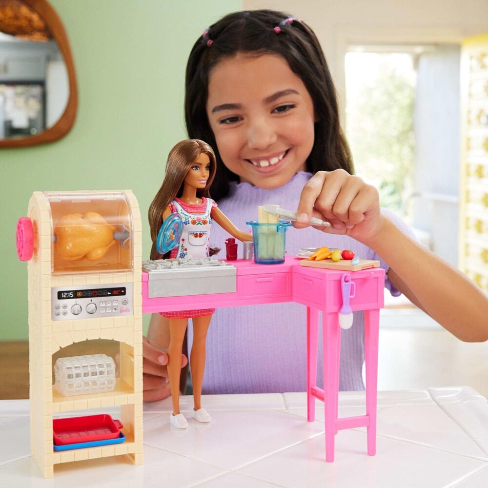 Barbie Recipe for Friendship Teresa Doll Kitchen Playset in Multicolor, , large