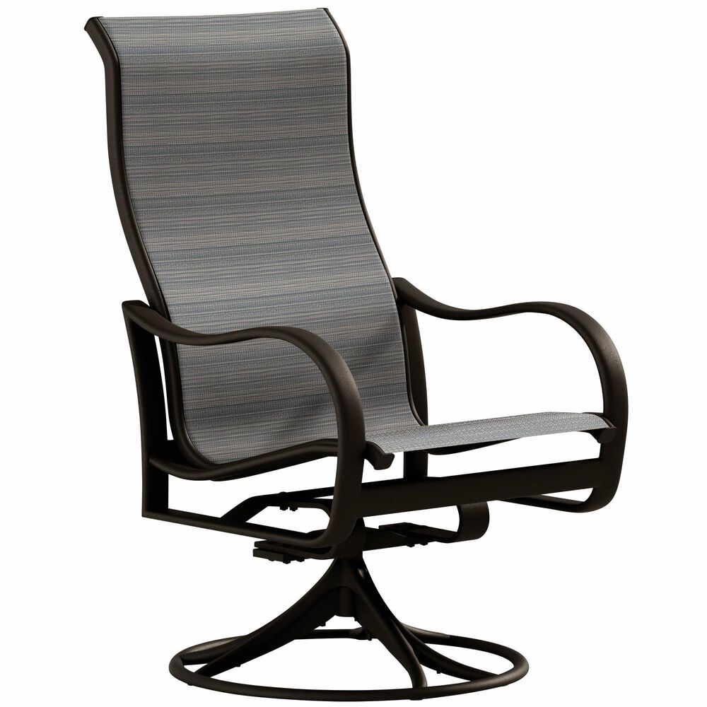 Tropitone Shoreline High Back Swivel Rocker in Gray Gate, , large
