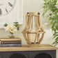Maple and Jade Beaded Decorative Indoor/Outdoor Candle Lantern in Washed Beige, , large