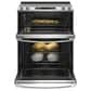 GE Appliances 30" Slide-In Electric Double Oven Range with Convection in Stainless Steel, , large
