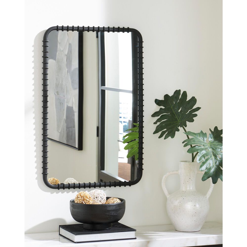 Ashley Judlow Accent Wall Mirror in Black, , large