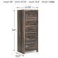 Ashley Drystan 5-Piece Full Storage Bedroom Set in Brown Rustic, Burnt Orange and Teal, , large