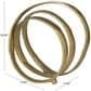 Maple and Jade Abstract Looped Decorative Sculpture in Satin Gold, , large