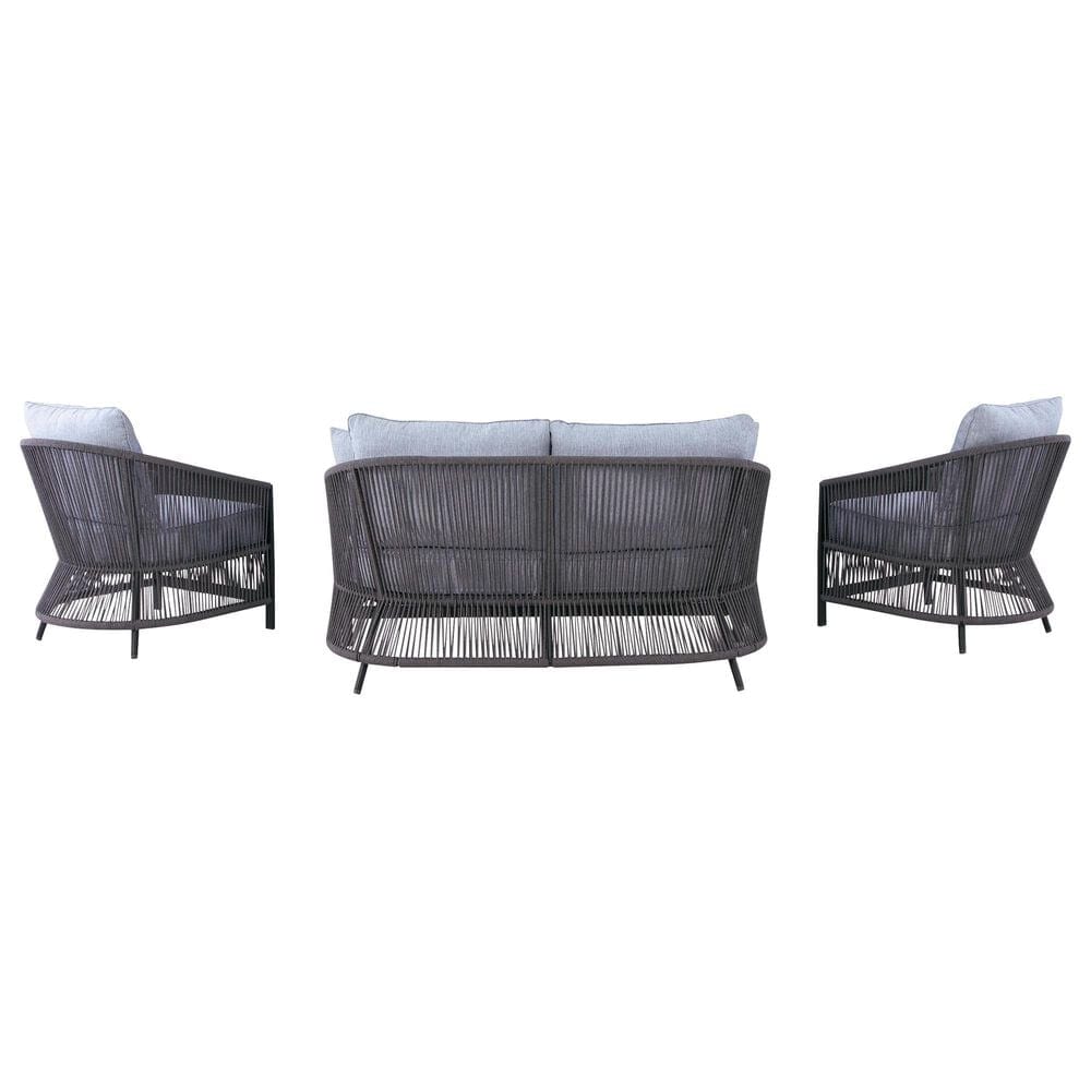 Ashley Bridges Beach 4-Piece Patio Conversation Set in Gray, , large