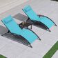 HOMLUX 3-Piece Oversized Patio Chaise Lounge Set in Turquoise Blue, , large