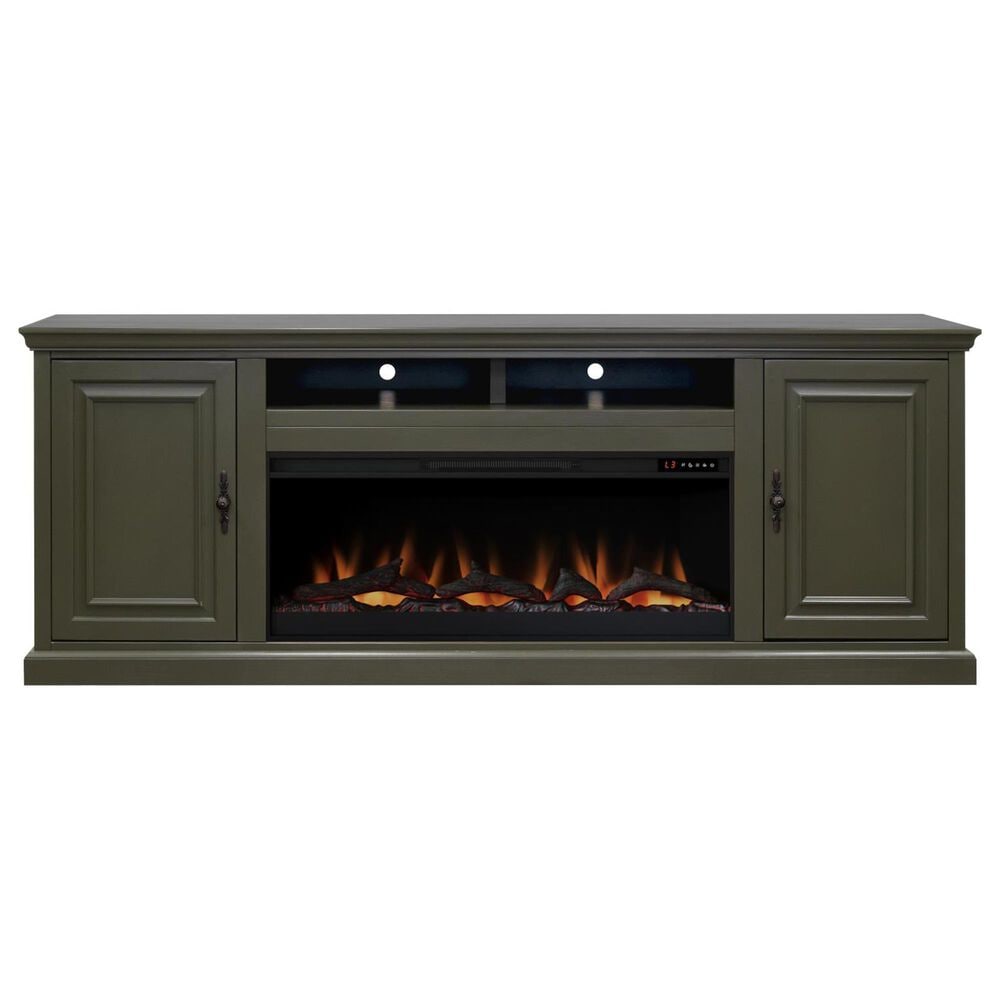 Legends Home Kensington 86" Fireplace Console with Fireplace Insert in Shadow Grove, , large