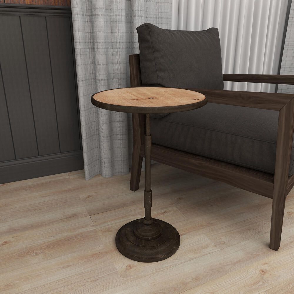 Maple and Jade 25&quot; Accent Table in Dark Brown and Light Brown, , large