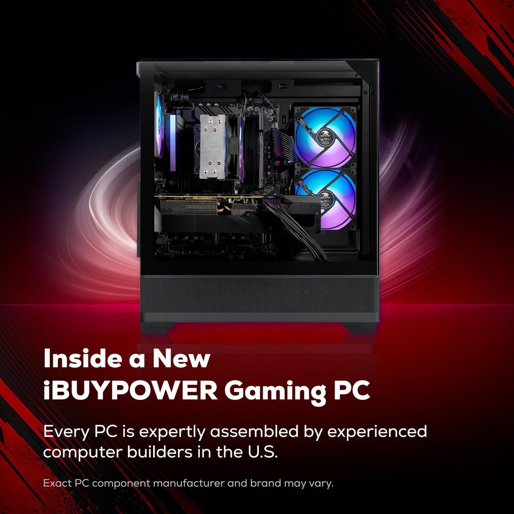 iBUYPOWER Element SE Gaming Desktop PC | Intel Core i5 14400F - 16GB RAM - NVIDIA GeForce RTX 5060 Graphic - 1TB SSD in Black, , large