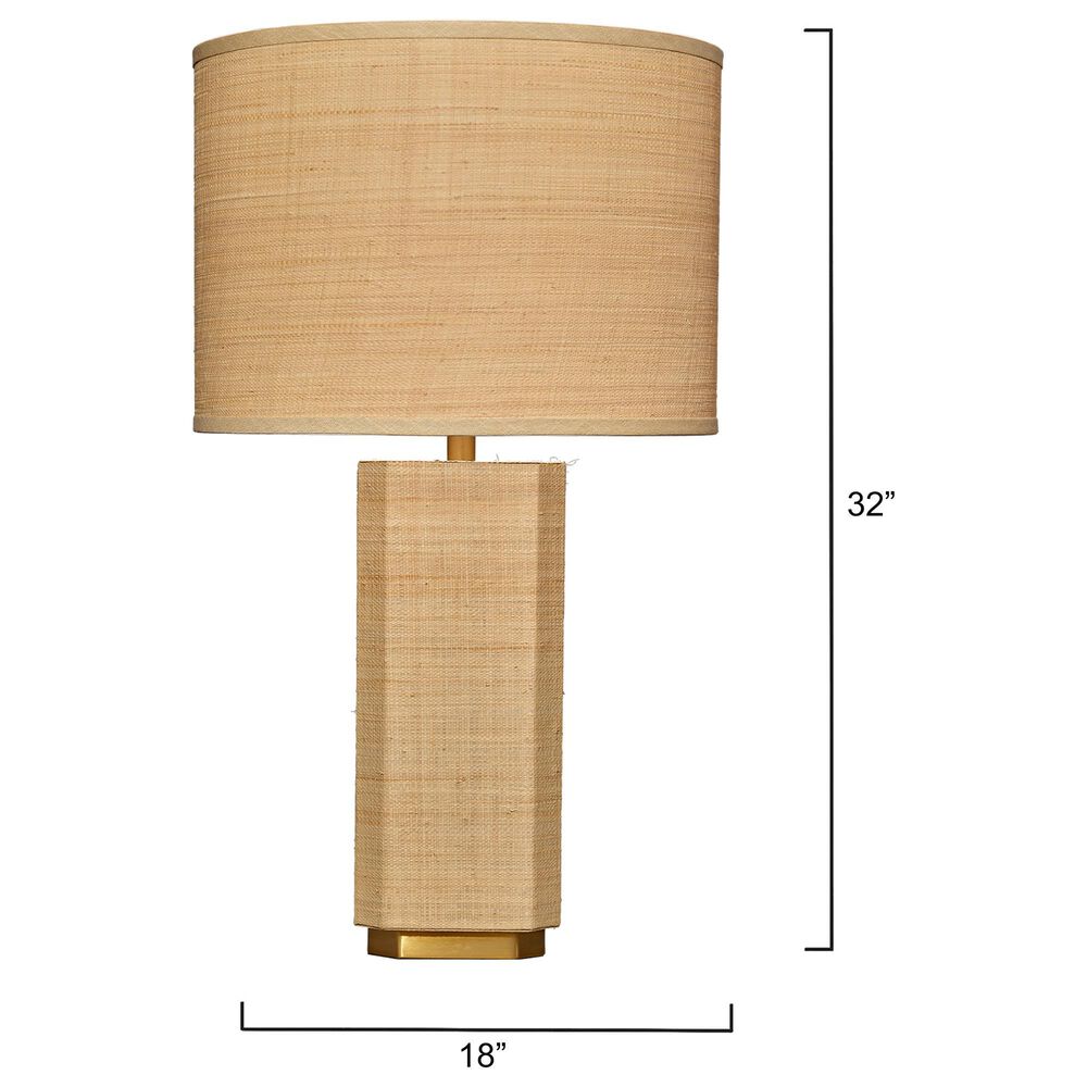 Splendor Living Yardcrest Table Lamp in Natural and Antique Brass, , large