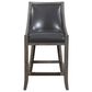 Uttermost Elowen 26" Counter Stool in Black with Dark wood, , large