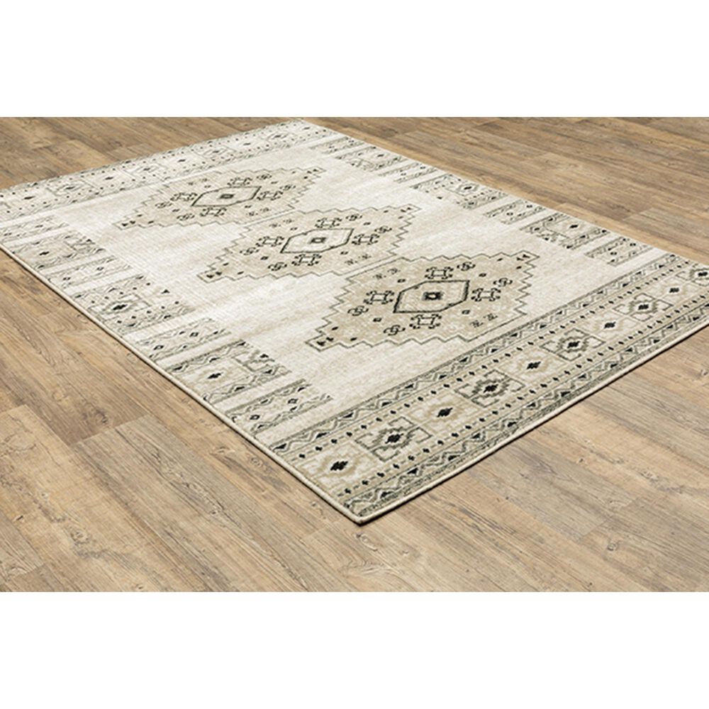 Oriental Weavers Georgia Southwest 643A0 3&#39;10&quot; x 5&#39;5&quot; Ivory and Gray Area Rug, , large