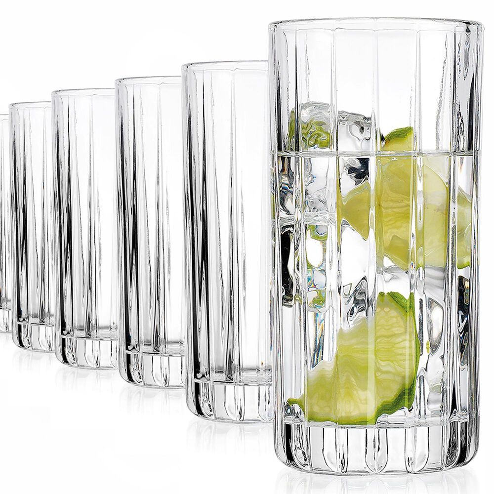 Godinger Silver Parallels Highball Glass in Clear &#40;Set of 6&#41;, , large