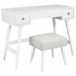 Ashley Thadamere Vanity with Stool in White, , large