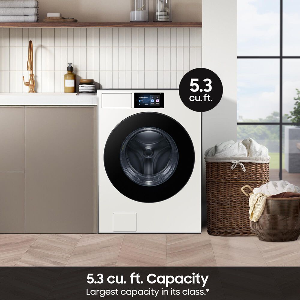 Samsung Bespoke 5.3 Cu. Ft. Front Load Washer in Dark Steel, , large