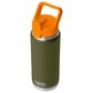YETI Rambler 26 Oz Water Bottle with Color-Blocked Straw Cap in Olive and King Crab Orange, , large