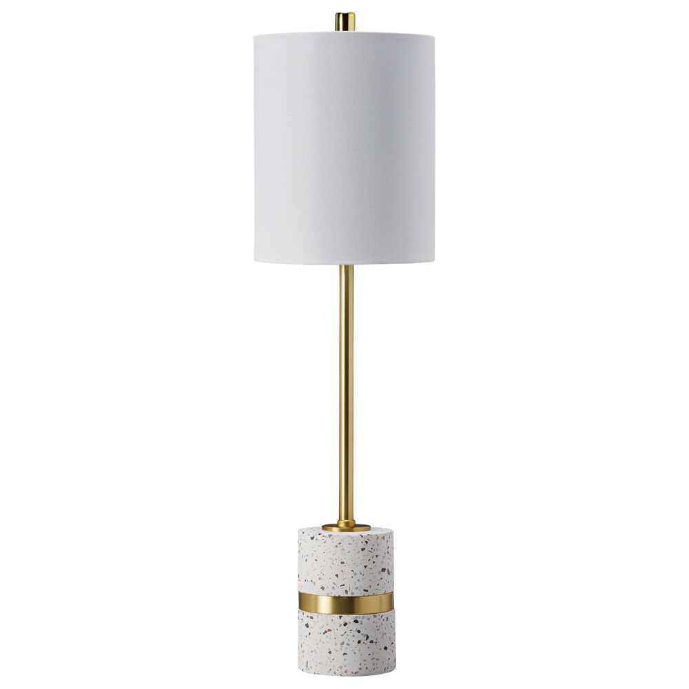 Ashley Maywick Table Lamp in Off White and Brass, , large