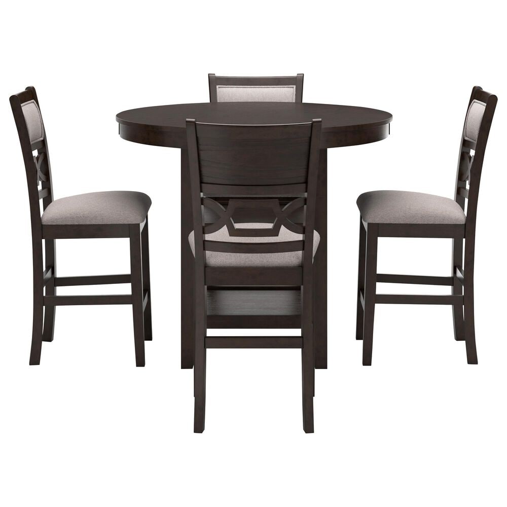 Ashley Langwest 5-Piece Counter Height Dining Set in Cherry Brown, , large