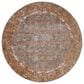 Amer Rugs Eternal 6"7" Round Sea Blue and Rust Area Rug, , large