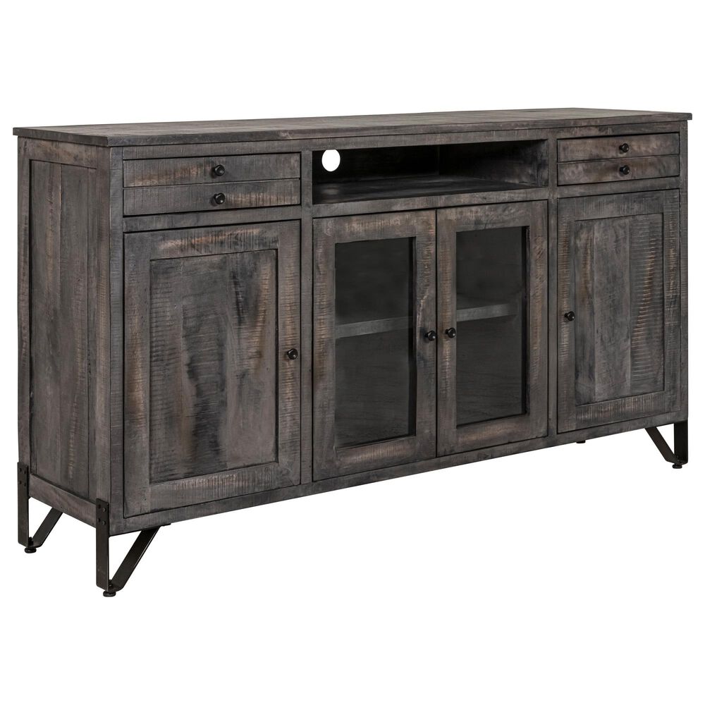 Fallridge Moro 70" TV Stand with 2-Drawer and 4-Door in Warm Gray, , large