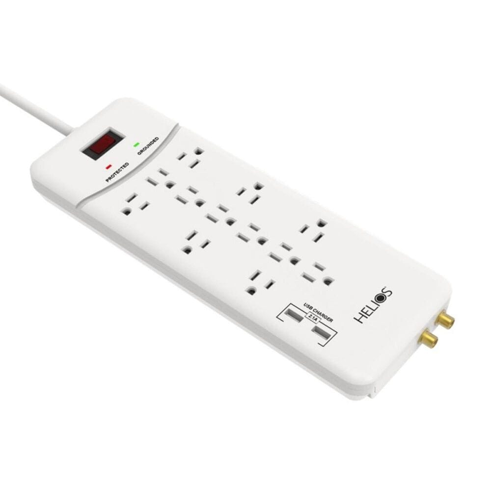 Helios 12 Outlet Surge Protector with 2 USB Charging Ports Nebraska