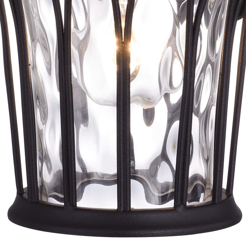 Vaxcel Abigail 1-Light Outdoor Motion Sensor Wall Sconce in Textured Black, , large