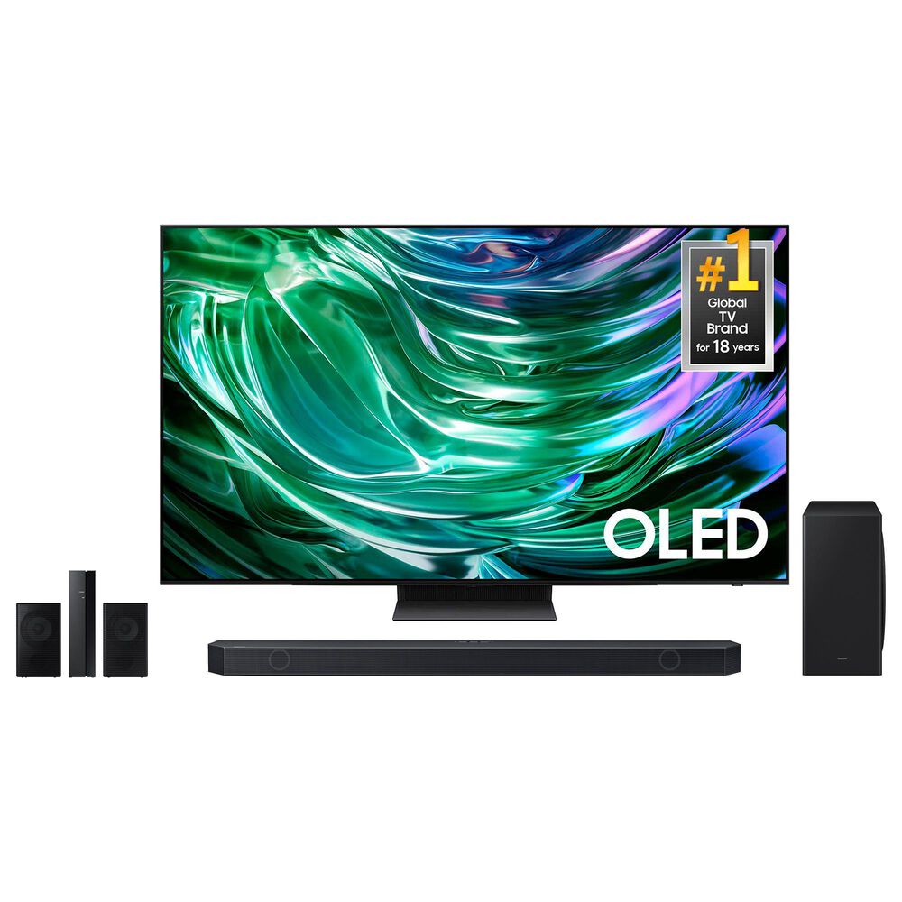 Samsung 77" 4K OLED w/Soundbar Sys, , large