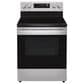 LG 4-Piece Kitchen Package with 18 Cu. Ft. Top Freezer Refrigerator and 6.3 Cu Ft. Smart Electric Range in Stainless Steel, , large