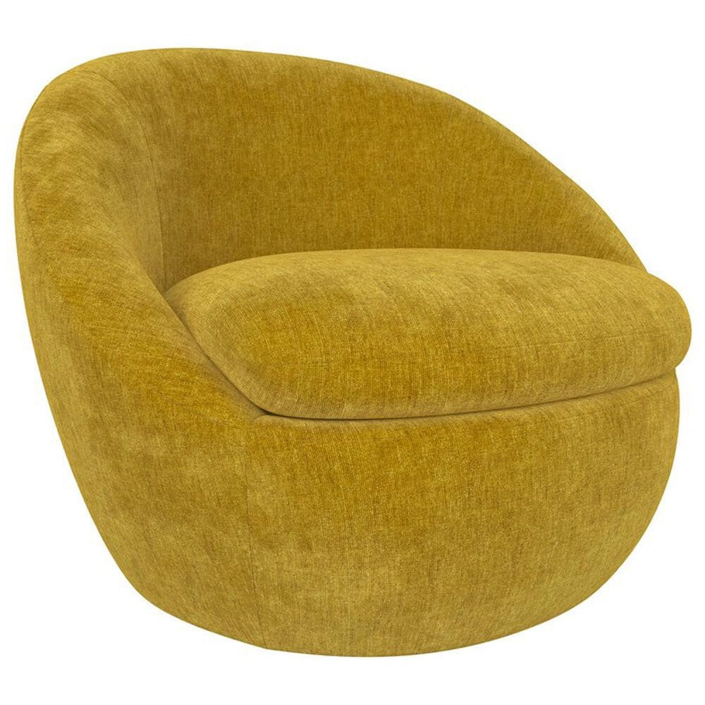 Golden Wave Furniture Blossom Swivel Chair in Yellow, , large