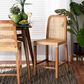 Baxton Studio Caspia Counter Stool in Walnut Brown, , large