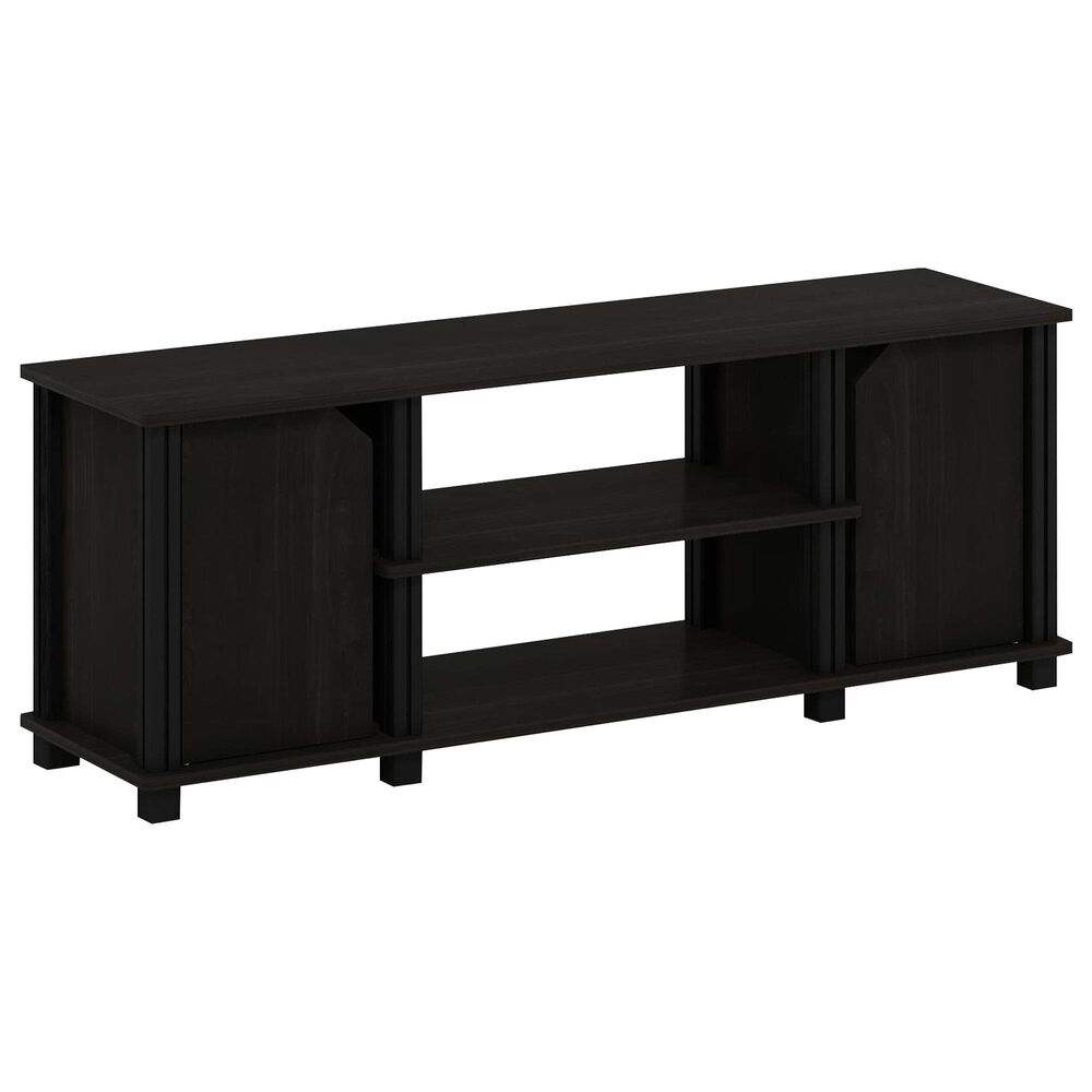 HOMLUX 43.8" TV Stand with 2-Door in Espresso and Black, , large