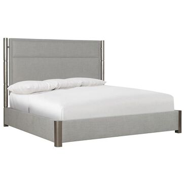 Bernhardt Brynn King Panel Bed in Shiny Nickel and Graphite, , large