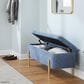 Lumisource Daniella Storage Bench with Blue Cushion in Gold, , large