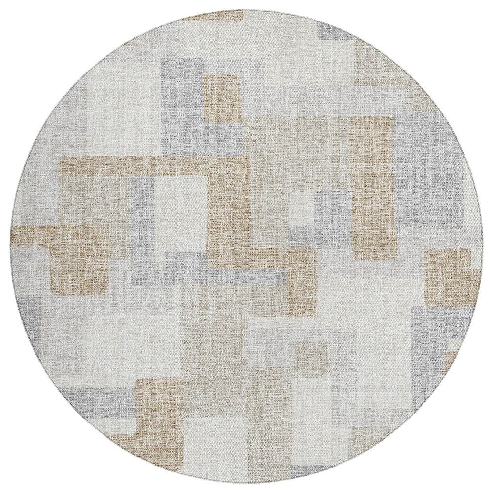 Dalyn Rug Company Portico PO3 Ivory 8" Round Area Rug, , large