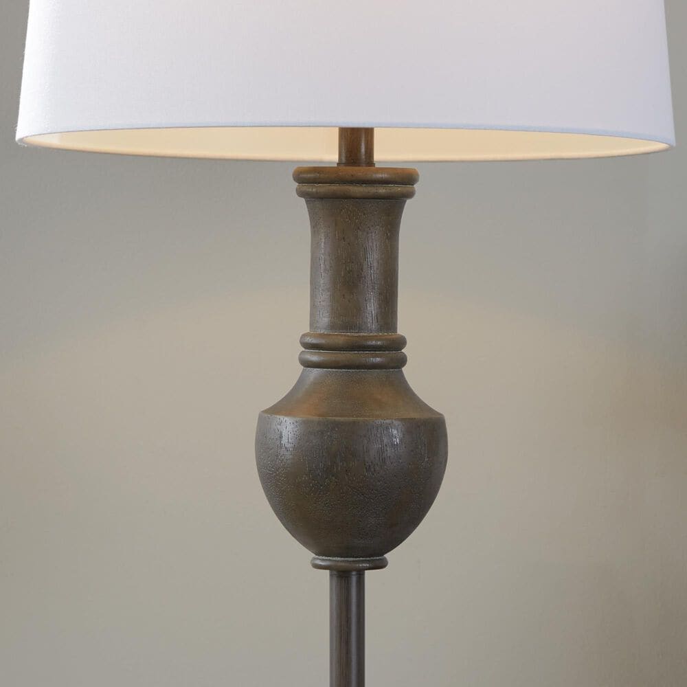 LumiSource Griffin Polyresin Floor Lamp in Grey, , large