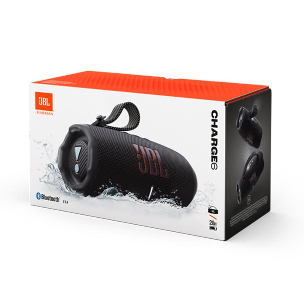 JBL Charge 6 Waterproof Bluetooth Speaker in Black, , large
