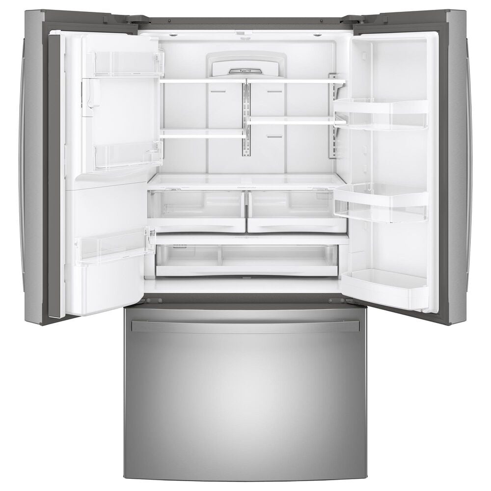 GE Appliances 27.8 Cu. Ft. French Door Refrigerator with TwinChill Evaporators in Stainless Steel, , large