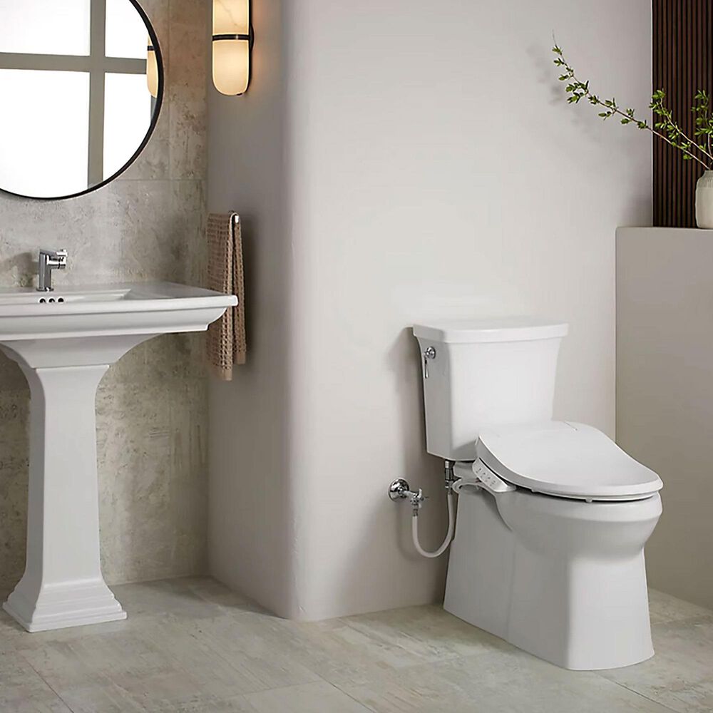 Kohler PureWash E700 Elongated Bidet Toilet Seat with Remote Control in White, , large