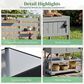 HOMLUX 41.7"" Outdoor Rolling Kitchen Island in Gray, , large