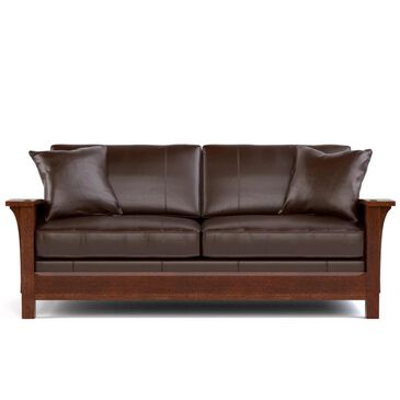 Stickley Furniture Mission Orchard Street Stationary Sofa in Colman Boot, , large