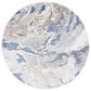 Safavieh Cyrus Shag 6"7" Round Blue and Beige Area Rug, , large