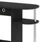 HOMLUX 32" Computer Desk with Two Drawers in Americano and Stainless Steel, , large