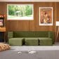 Jaxx Zipline 3-Piece Stationary Convertible Sleeper Sofa in Moss Velvet, , large