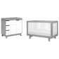 Babyletto Hudson 2 Piece Nursery Set in Grey and White, , large