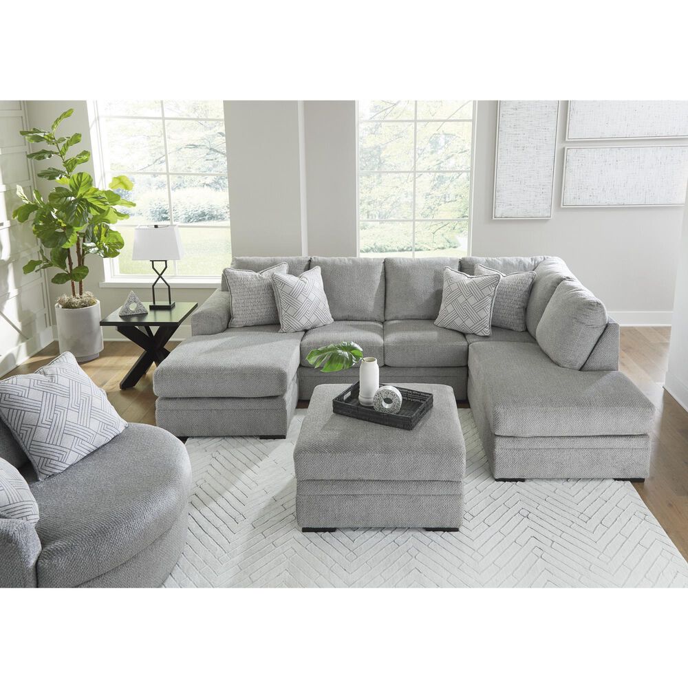 Ashley Casselbury Storage Ottoman in Cement, , large