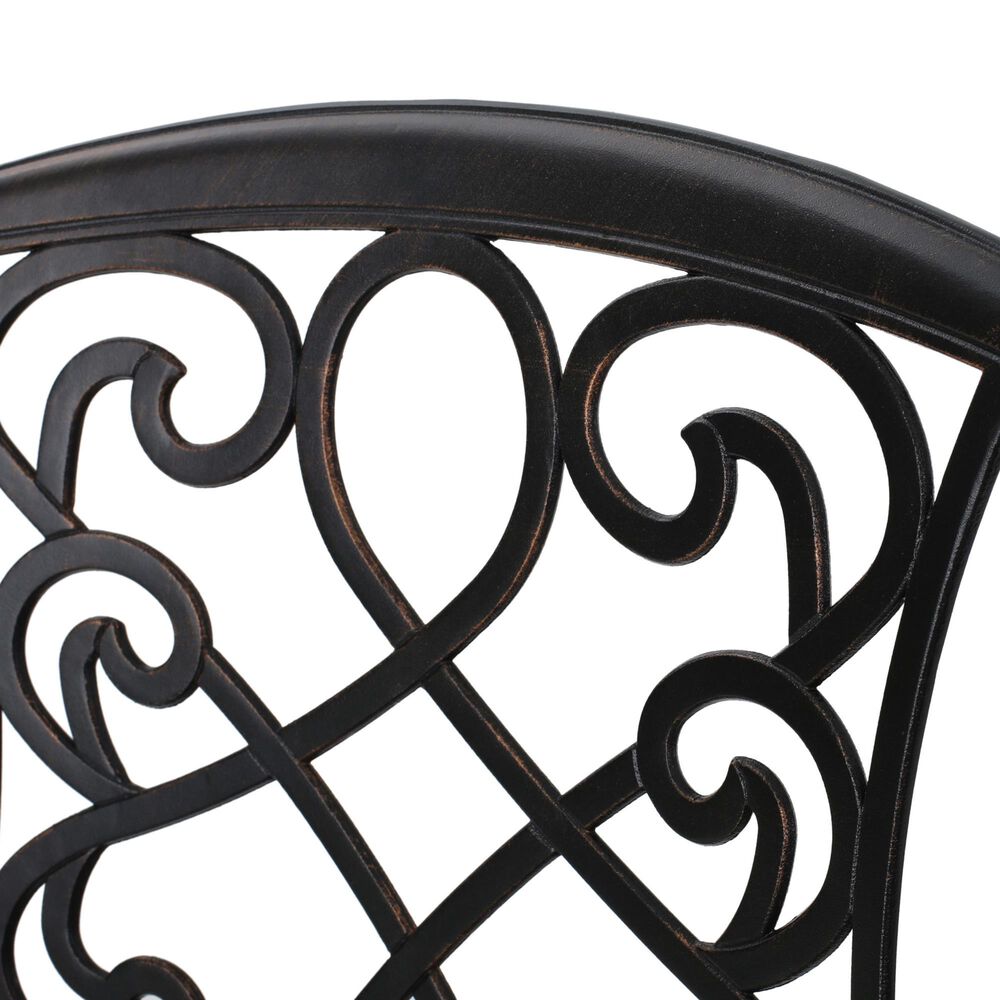 Noble House Santa Maria Patio Barstool in Bronze &#40;Set of 2&#41;, , large