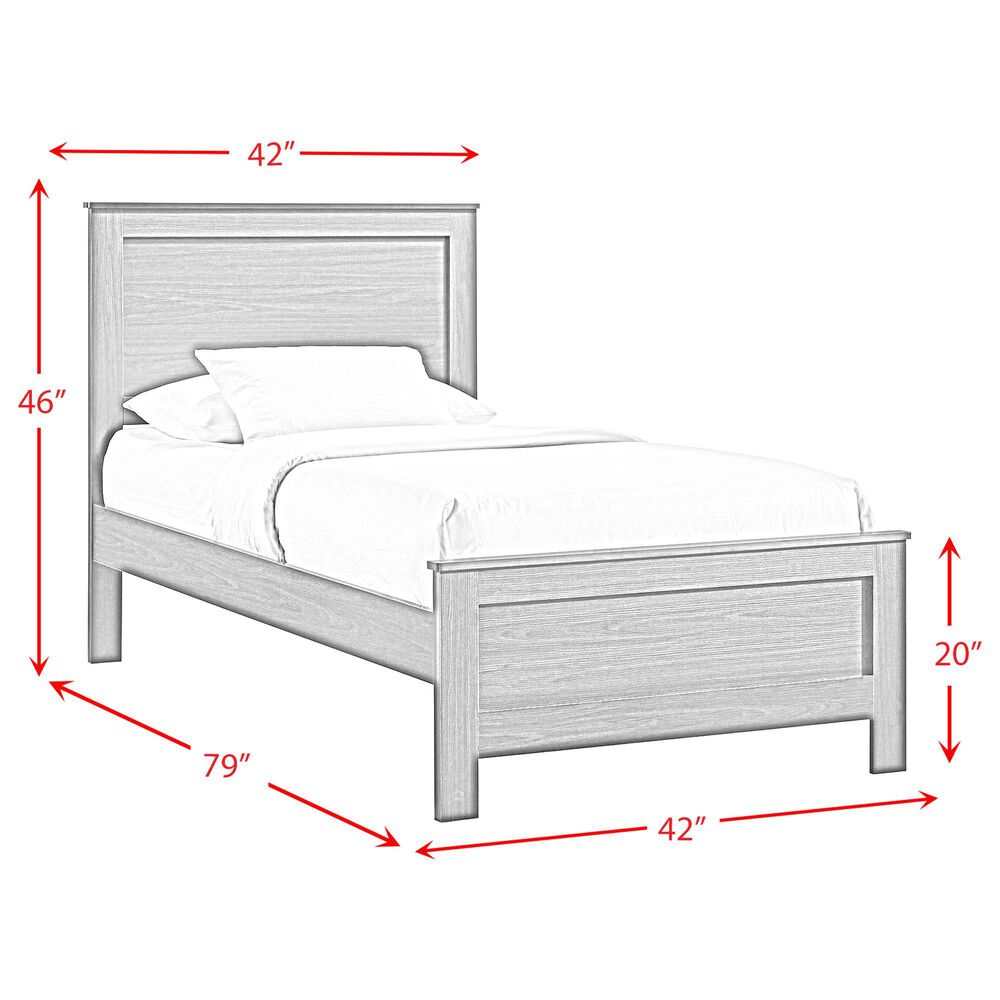 Mayberry Hill Sami Twin Panel Bed in Gray, , large