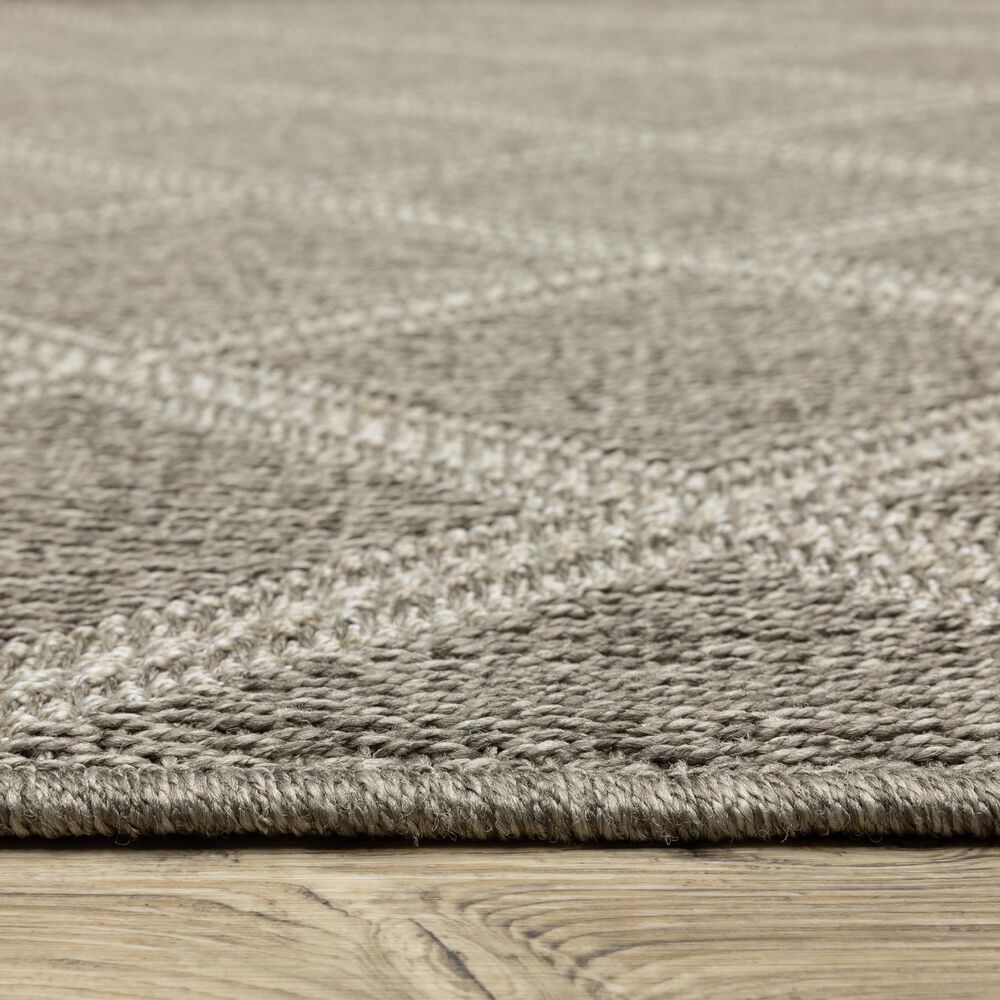 Oriental Weavers Caicos CA02N 1&#39;10&quot; x 7&#39;6&quot; Grey Runner, , large