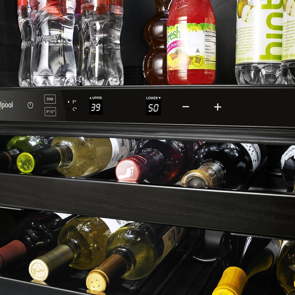 Whirlpool 24&quot; 5.2 cu. ft. Undercounter Beverage Center in Black Stainless Steel, , large